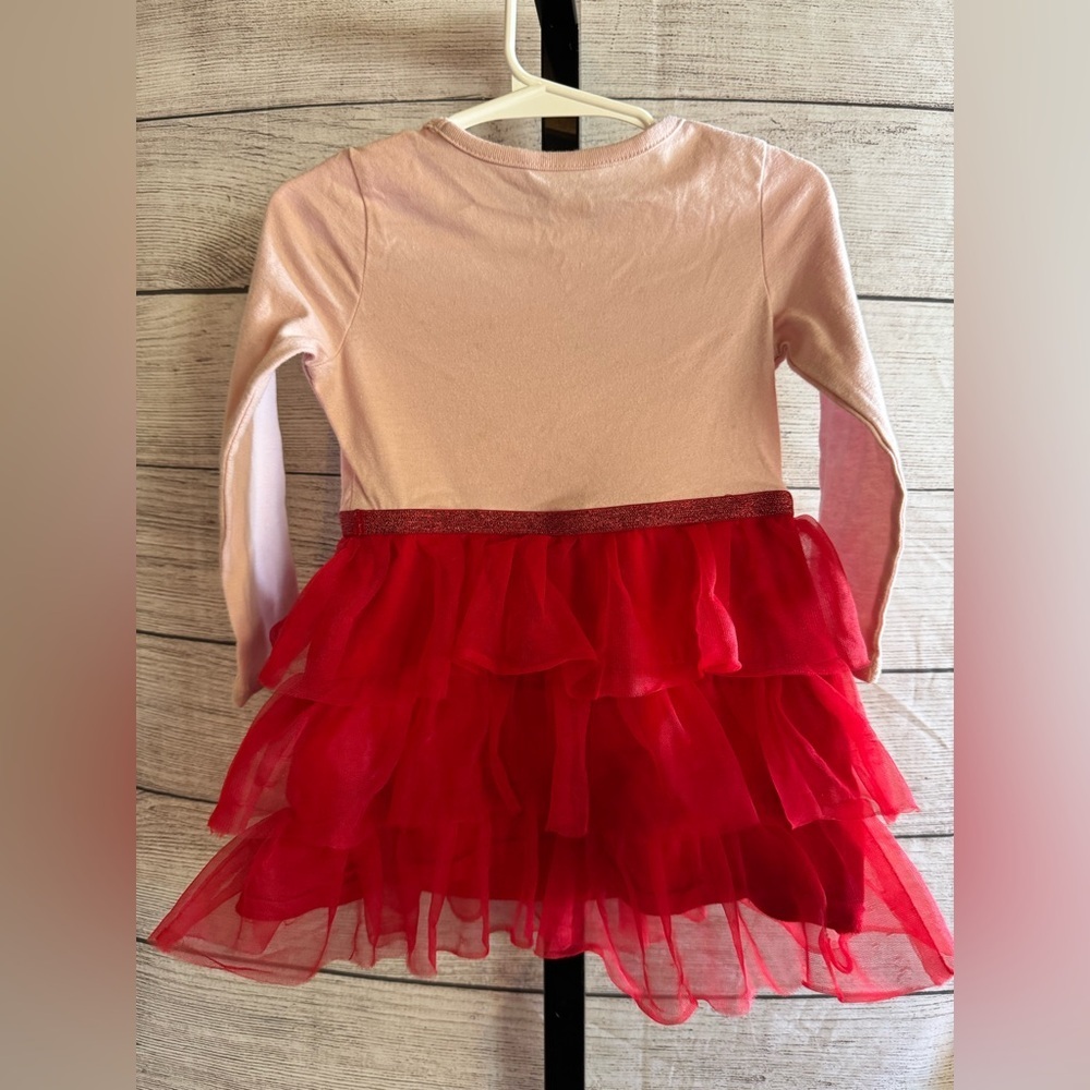 Wonder Nation Pink and Red Heart Dress with tulle skirt - Picture 3 of 3